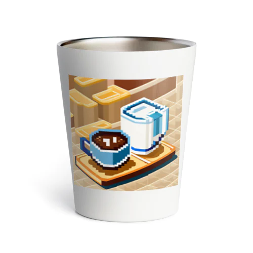 ドット絵コーヒーと電気ポット Thermo Tumbler