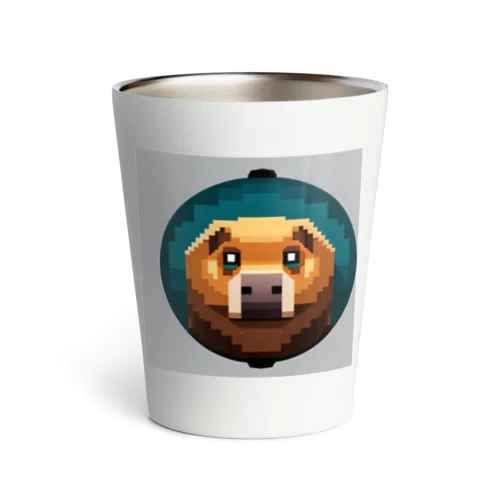 ドット絵のホラーなカピバラ Thermo Tumbler