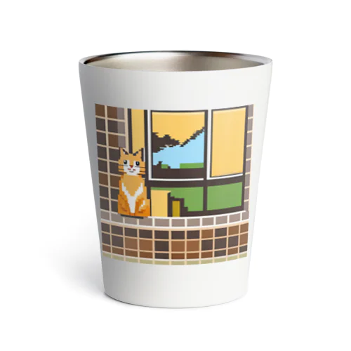 ドット絵の猫 Thermo Tumbler