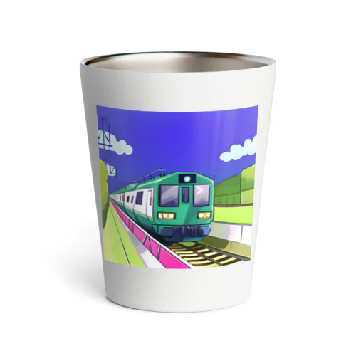 緑色の電車 Thermo Tumbler