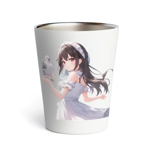 鳥界のアイドル❤️鳩のハトコ様 Thermo Tumbler