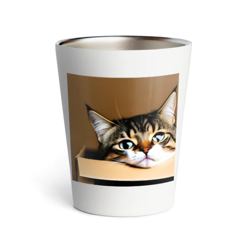 箱に入った可愛い猫 Thermo Tumbler