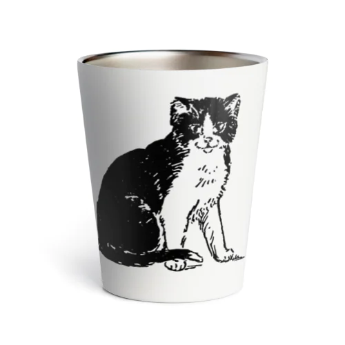 白黒ねこ Thermo Tumbler