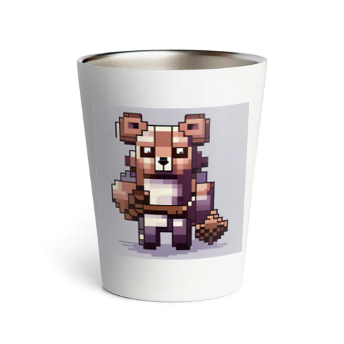 ドット絵ー動物戦士メカニック小熊 Thermo Tumbler