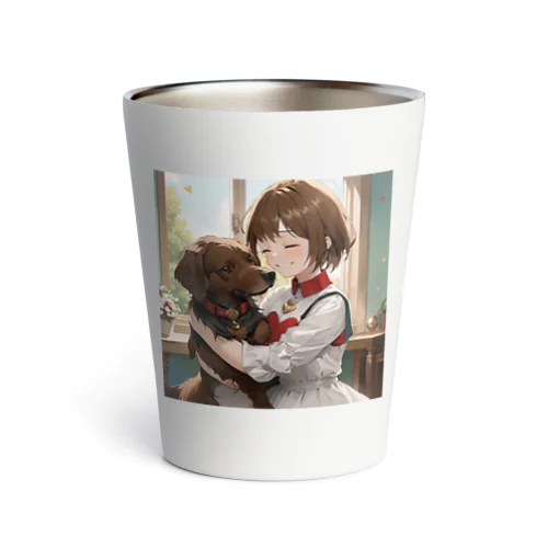 少女と愛犬 Thermo Tumbler