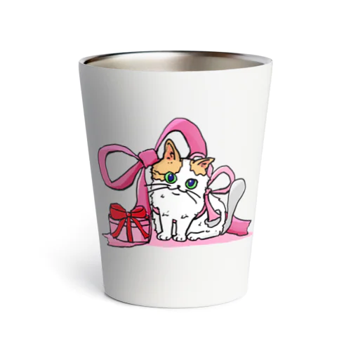 リボン猫ちゃん Thermo Tumbler