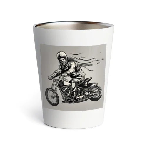 バイクチョッパー走ってる姿渋い Thermo Tumbler