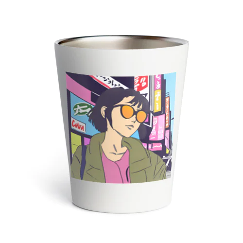 sunglass girl 街編 Thermo Tumbler