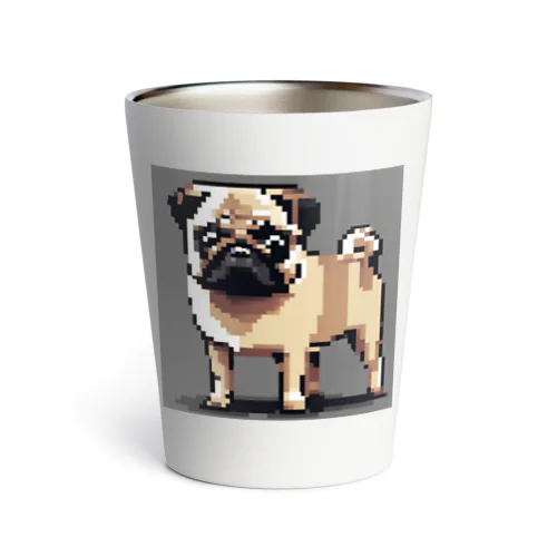 ドット絵　パグ犬 Thermo Tumbler