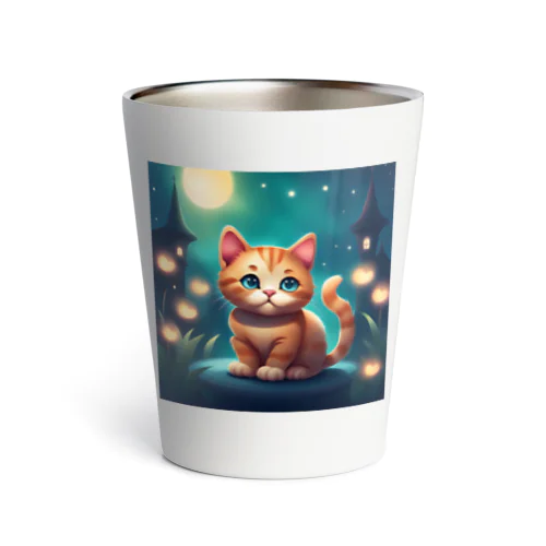 可愛い猫のイラスト Thermo Tumbler