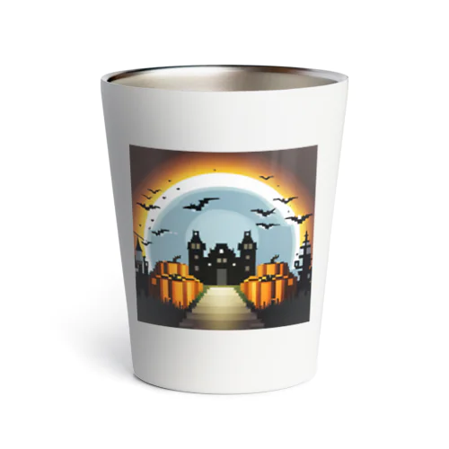 ドット絵のハロウィン城 Thermo Tumbler