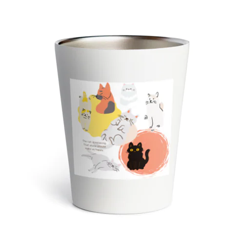 くつろいでいる猫たちのマグカップ Thermo Tumbler