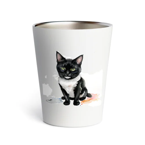 かわいい黒猫の「クロ」グッズ Thermo Tumbler