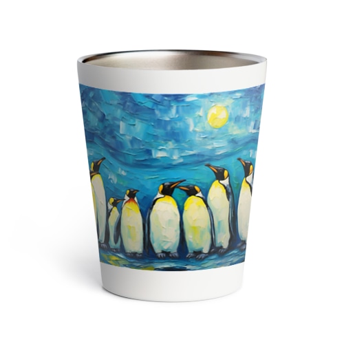 コウテイペンギンのお月見 Thermo Tumbler