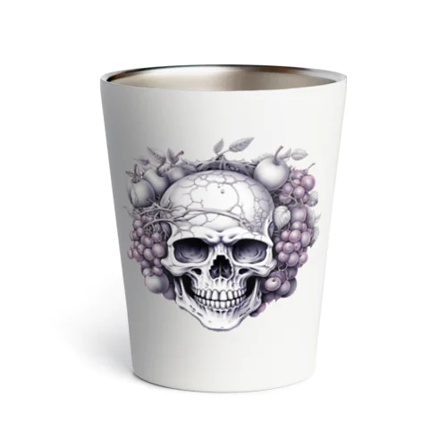 フルーツに囲まれたSKULL Thermo Tumbler