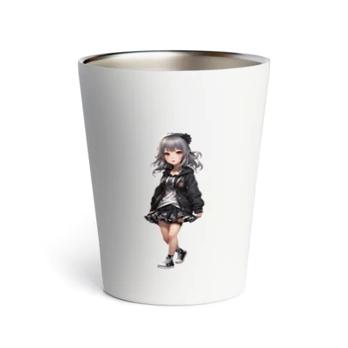 ちびキャラ少女（Silver hair） Thermo Tumbler