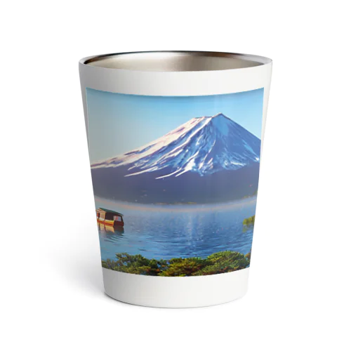 富士山と湖 Thermo Tumbler