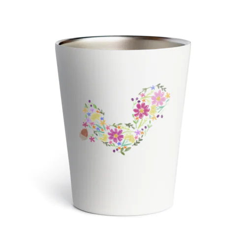 花リス　秋のガーデン Thermo Tumbler