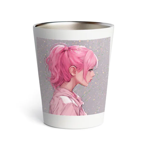 ピンク髪の彼女 Thermo Tumbler