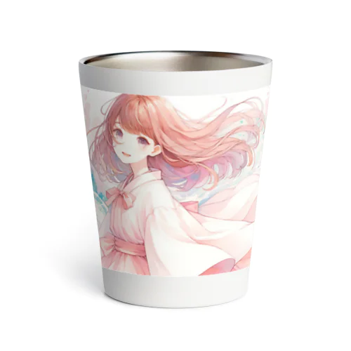 風になびく乙女 Thermo Tumbler