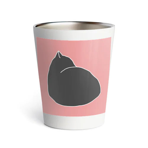 ねこねこシルエット　ピンク Thermo Tumbler