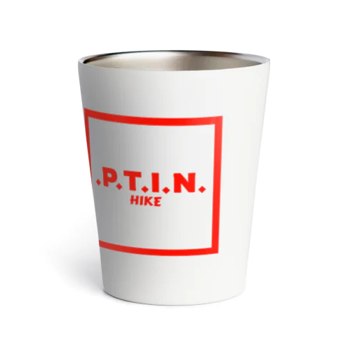 .P.T.I.N. HIKE - ACCESSORY  "SQUARE RED LOGO"  Thermo Tumbler