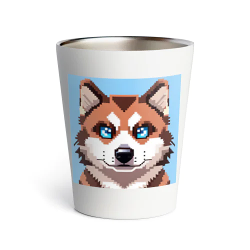 ドット絵シベリアンハスキーの子犬 Thermo Tumbler