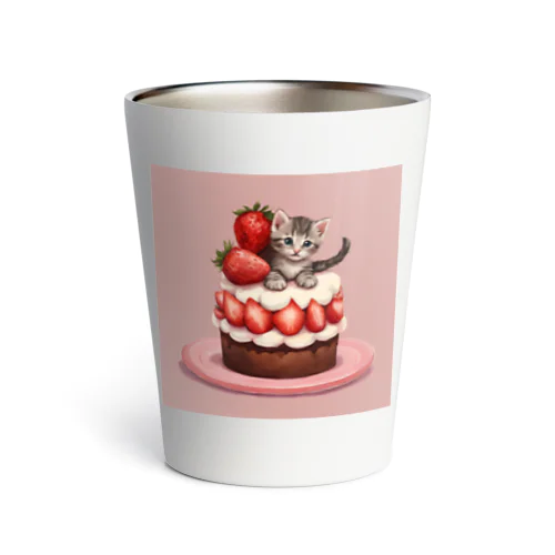 いちごケーキ猫 Thermo Tumbler