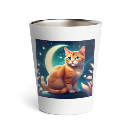 可愛いくて、幻想的な猫のグッズです! Thermo Tumbler