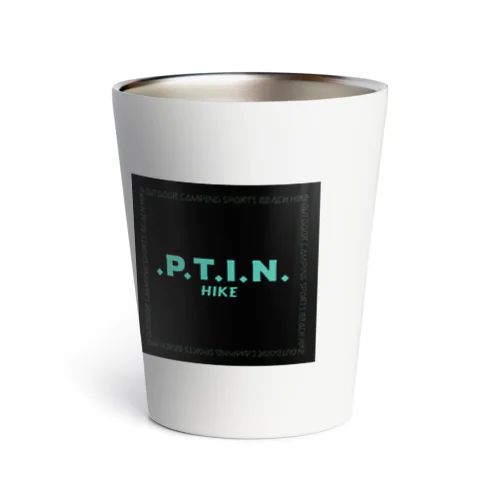 .P.T.I.N. HIKE - SQUARE LOGO BLACK サーモタンブラー