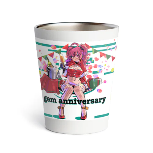 【個数限定】じぇむ生誕祭2023記念グッズ/サーモタンブラー【Vtuber／じぇむ】【クリスマスは一緒に乾杯しよ？】 サーモタンブラー