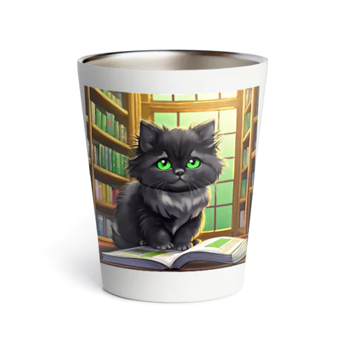 図書室の黒猫02 Thermo Tumbler