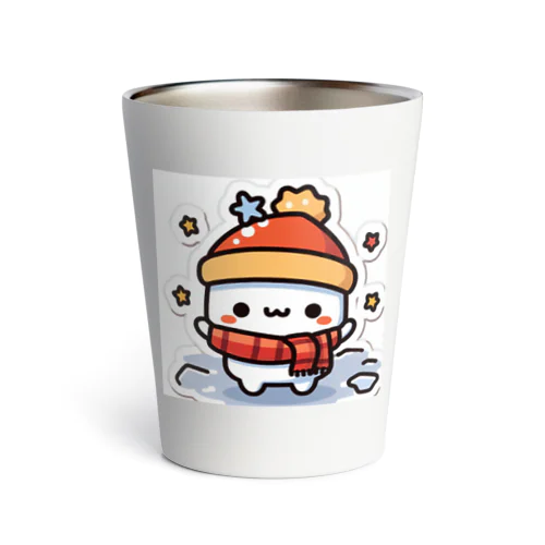 雪の上の足跡 Thermo Tumbler