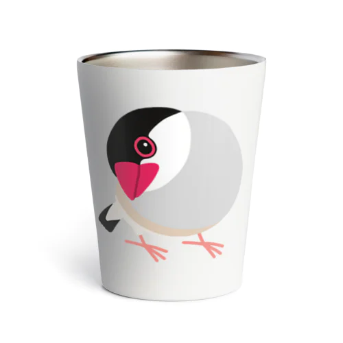 首をかしげる桜文鳥 Thermo Tumbler