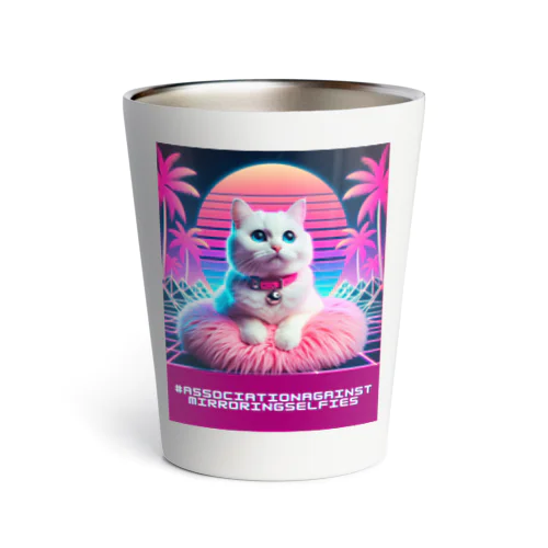 Synthwave_cats Thermo Tumbler