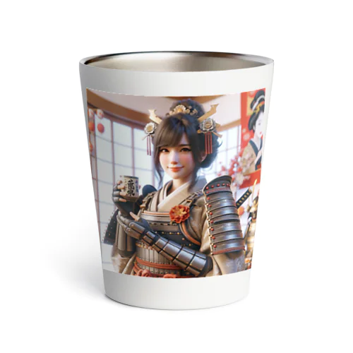 呑(どん)女武士の正月 Thermo Tumbler