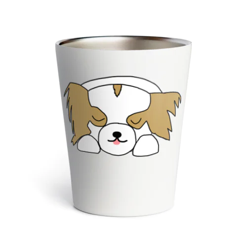 パピヨン(寝顔) Thermo Tumbler