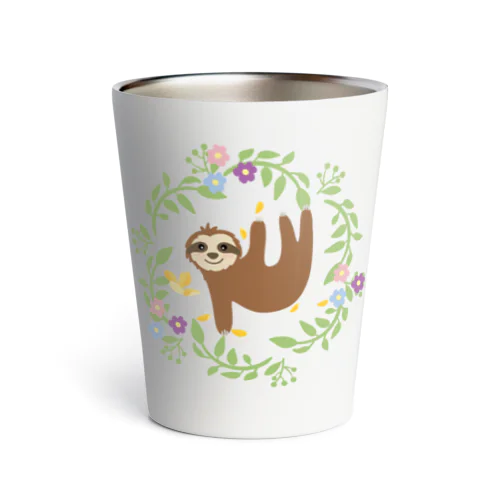 草花が好きなナマケモノ Thermo Tumbler