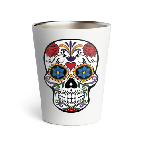 Colorful Skull   カラフル な スカル. はでな 頭蓋骨 Thermo Tumbler