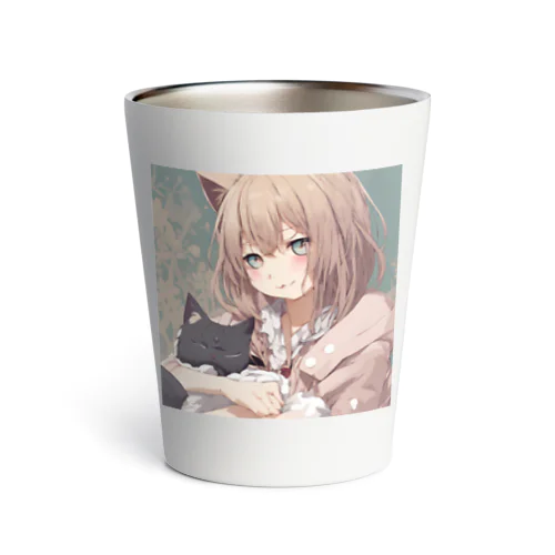 猫と美女 Thermo Tumbler