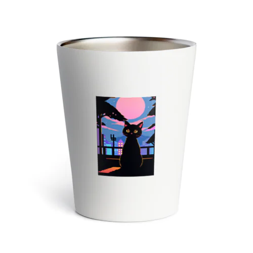 ドット黒猫さん Thermo Tumbler