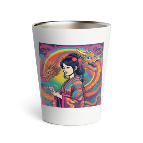 百万屋の双竜と巫女グッツ Thermo Tumbler