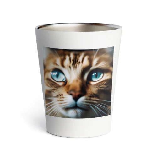 考え事している猫 Thermo Tumbler