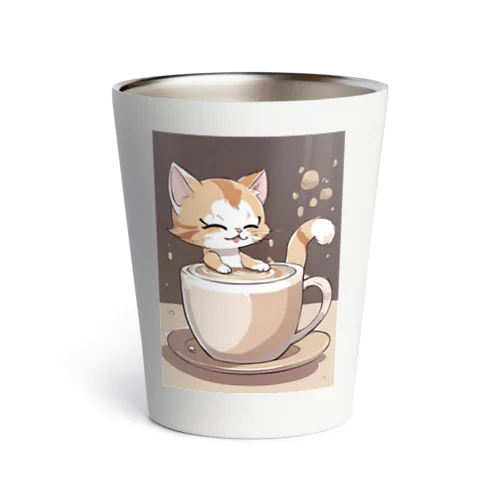 のほほんカプチーノ猫🐱 Thermo Tumbler