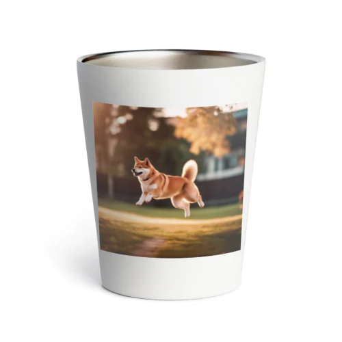 ジャンプするシバ犬 Thermo Tumbler