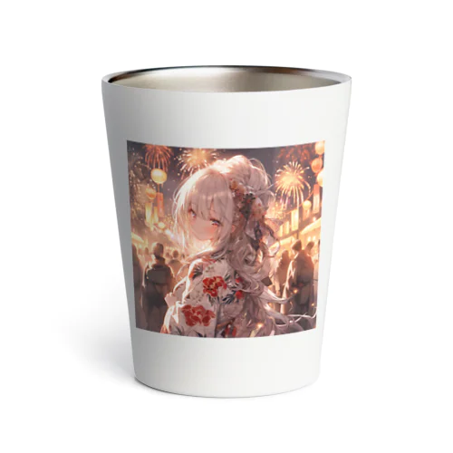 銀髪美女 シリーズ2 in 花火大会 Thermo Tumbler