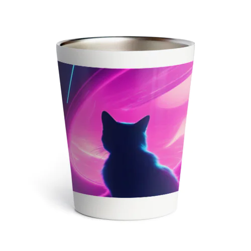 空に思いはせる猫 Thermo Tumbler