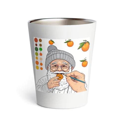 ミカンおじさんを描いてもらいました Thermo Tumbler