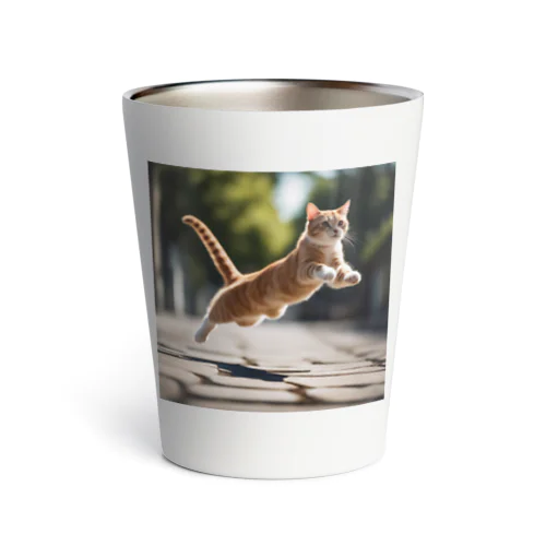 ジャンプする猫 Thermo Tumbler