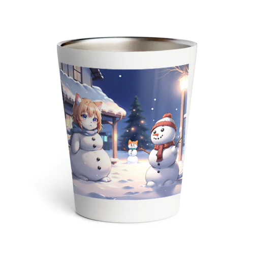 するめ猫雪だるまグッズ Thermo Tumbler